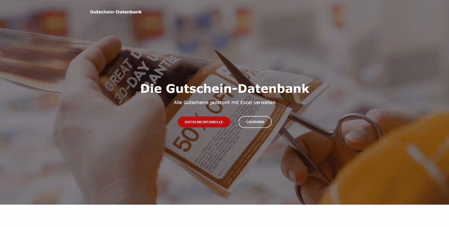Gutschein-Datenbank